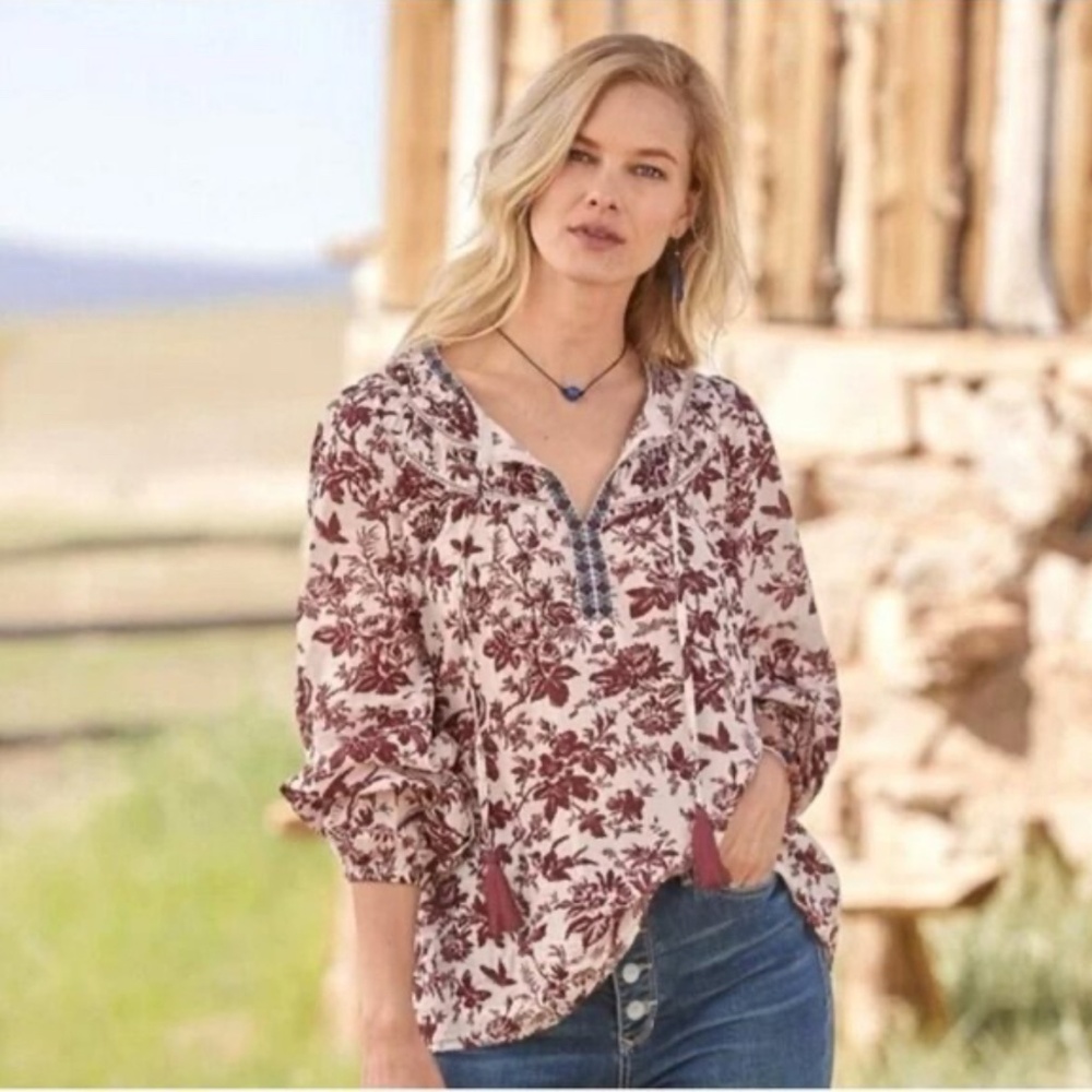 Denim & Supply Ralph Lauren Peasant Top, size XL